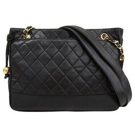 【本物保証】 シャネル CHANEL マトラッセ ショルダーバッグ シール付 3番台 トートバッグ ラムスキン ブラック ココボール キルティング 【中古】