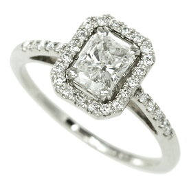 【本物保証】 鑑付 新品同様 リング 指輪 約4.2g Pt900 ダイヤ 0.718ct メレダイヤ 0.18ct 約12.5号 婚約指輪 ノーブランド No brand 【中古】