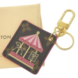 【本物保証】 希少 レア 布袋付 新品同様 ルイヴィトン LOUIS VUITTON モノグラム ポルトクレ イリュストレ カルーゼル M66942 キーリング 【中古】