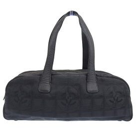 【本物保証】 シャネル CHANEL ニュートラベルライン ミニボストンバッグ シール付 6番台 A15828 ハンドバッグ ショルダー キャンバス 黒 【中古】