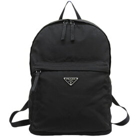 【本物保証】 希少 レア 超美品 プラダ PRADA リュックサック 2VZ034 バックパック ナイロン ブラック 三角プレート 【中古】