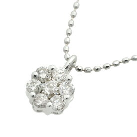 【本物保証】 新品同様 ネックレス 1.8g K18WG ホワイトゴールド メレダイヤモンド 0.30ct かわいい ノーブランド No brand 【中古】
