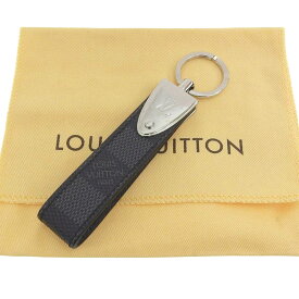 【本物保証】 希少 レア 布袋付 超美品 ルイヴィトン LOUIS VUITTON ダミエ グラフィット ポルトクレ ドラゴンヌ M65049 キーリング 【中古】