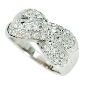 【本物保証】 箱・保付 新品同様 ジュエリーマキ JEWELRY MAKI 約6.4g リング 指輪 プラチナ Pt850 メレダイヤ 0.53ct 約11号 キレイ 上品 【中古】