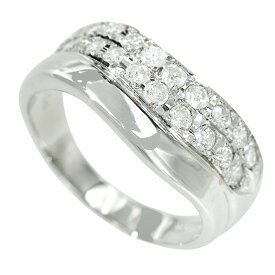 【本物保証】 箱・保付 新品同様 ジュエリーマキ JEWELRY MAKI 約5.6g リング 指輪 プラチナ Pt850 メレダイヤ0.54ct 約12.5号 キレイ 上品 【中古】