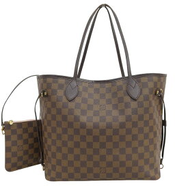 【本物保証】 ルイヴィトン LOUIS VUITTON ダミエ ネヴァーフルMM N41603 トートバッグ ショルダーバッグ エベヌ 軽い 定番 【中古】