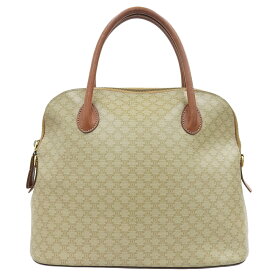【本物保証】 セリーヌ CELINE マカダム柄 ボリード型 ハンドバッグ M95 ベージュ×ブラウン 【中古】