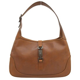 【本物保証】 希少 レア グッチ GUCCI ジャッキー ワンショルダーバッグ 001 3306 1956 レザー ライトブラウン 【中古】