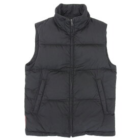 【本物保証】 超美品 プラダ スポーツ PRADA SPORTS ダウンベスト 44 メンズ アウター ナイロン 黒 ブラック 【中古】