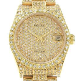 【本物保証】 新品同様 ロレックス ROLEX デイトジャスト 68278 L番1989～90年頃 ゴールド文字盤 K18YG アフターダイヤ 100.0g 2023/10OH済 【中古】