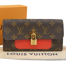 【本物保証】 希少 レア 箱・布袋付 超美品 ルイヴィトン LOUIS VUITTON モノグラム ポルトフォイユ フラワー M62566 ホック付長財布 【中古】