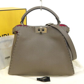 【本物保証】 希少 レア 箱・布袋付 新品同様 フェンディ FENDI セレリア ピーカブー エッセンシャリー 8BN302 オーダー 2WAY トリコロール 【中古】