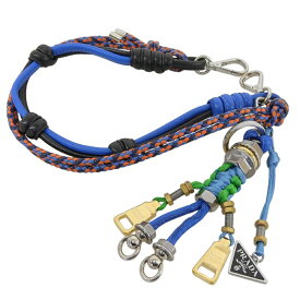 【本物保証】 超美品 プラダ PRADA ロボット ポップストリング バッグチャーム レザー メタル ブルー ブラック オレンジ グリーン 【中古】