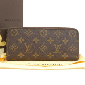【本物保証】 箱・布袋付 超美品 ルイヴィトン LOUIS VUITTON モノグラム ポルトフォイユ クレマンス M61537 ラウンドファスナー長財布 【中古】