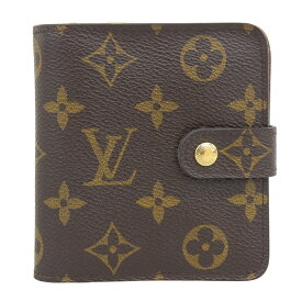【本物保証】 ルイヴィトン LOUIS VUITTON モノグラム コンパクト ジップ M61667 ラウンドファスナー折り財布 ヴィンテージ 【中古】