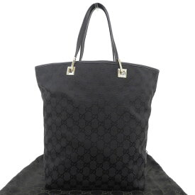 【本物保証】 布袋付 超美品 グッチ GUCCI GGキャンバス トートバッグ 002 1098 3444 ロゴ ハンドバッグ ブラック 【中古】