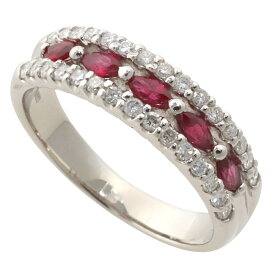 【本物保証】 新品同様 リング 指輪 6.2g プラチナ Pt900 メレルビー0.35ct メレダイヤモンド0.32ct 約12号 レディース 上品 ノーブランド 【中古】