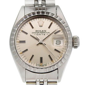 【本物保証】 新品同様 ロレックス ROLEX オイスターパーペチュアル デイト 6924 35番台 シルバー文字盤 SS チタン 2025/10 OH済 自動巻 【中古】
