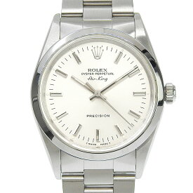 【本物保証】 箱・保付 新品同様 ロレックス ROLEX エアキング 14000 E番 シルバー文字盤 SS 自動巻 約34ミリ メンズ 腕時計 【中古】