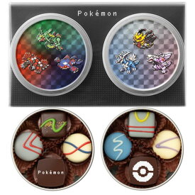 ポケモン メリー チョコレート ポケモン meets メリーチョコレート 伝説のポケモン缶セット ギフト用袋付き バレンタイン 2026 バレンタインデー チョコ チョコレート カイオーガ グラードン レックウザ ディアルガ パルキア ギラティナ ギフト　プレゼント