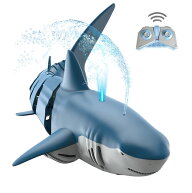 噴水できるロボットサメ サメ ロボット ラジコン RCサメ ボート スピードボートプールのおもちゃ 防水設…