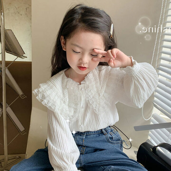楽天市場】ブラウス 女の子 トップス 七五三 シャツ 女の子 韓国 子供 
