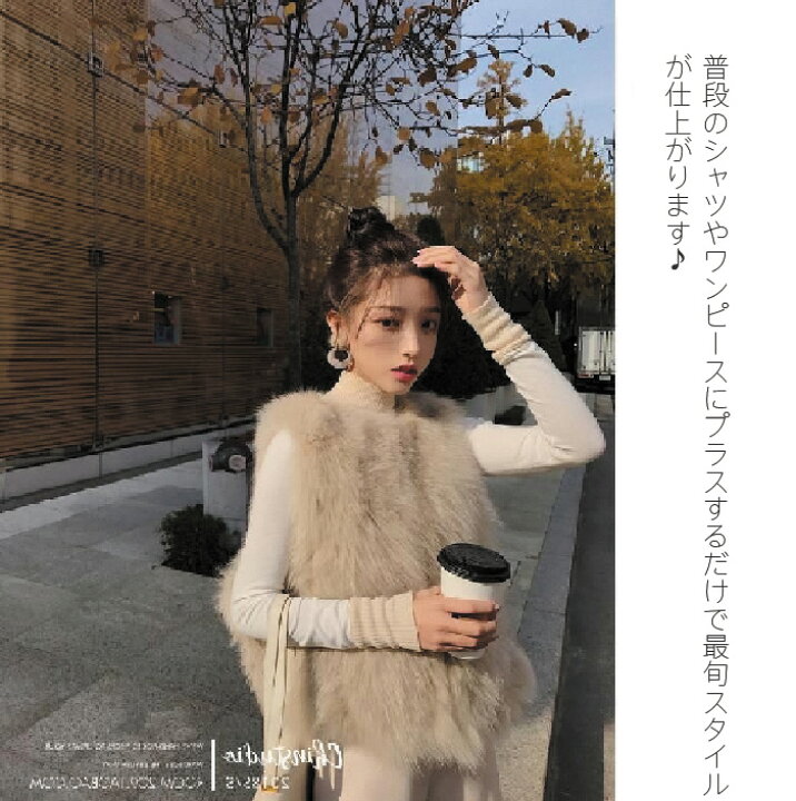 楽天市場】フェイクファー ベスト 高級 レディース 羽織 秋 冬 ファー 