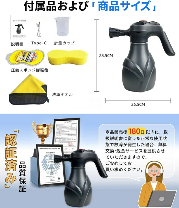 楽天市場】電動フォームガン 電動 洗車 フォームガン 自動泡噴霧器 