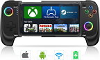 スマホコントローラー Bluetooth iOS/Android両用 ゲームコントローラー 伸縮型 PS Remote Play/Xbox Cloud/Steam Link/GeForce Nowゲームなど対応 低遅延 600mAhバッテリー RGBライト 黒