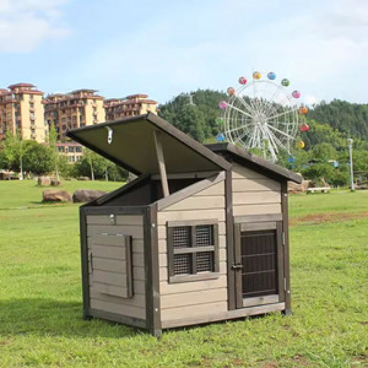 楽天市場】犬小屋 大型 サークル犬舎 サークル ウッディ 犬舎 屋外 
