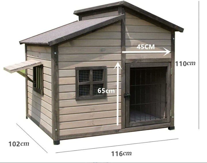 楽天市場】犬小屋 大型 サークル犬舎 サークル ウッディ 犬舎 屋外 