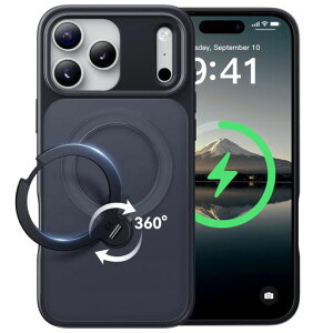 �y2026�ō�����&��_360�x��]�zCASEKOO iPhone 17 Pro �p �P�[�X MagSafe�Ή� �ČRMIL�K�i 360°�S�����ϏՌ��y���c�����E�p�x���R�����z�ő�25W�}���[�d�Ή� �w��h�~/�}�b�g�d�グ/���ϖh�~/������