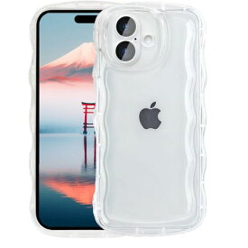 AVETULiPhone17ケースクリアウェーブアイフォン17ケース韓国うねうねおしゃれ黄ばみなしかわいいソフトTPU滑り止め薄型軽量アク-スタが入るできiPhone17スマホケースワイヤレス充電対応