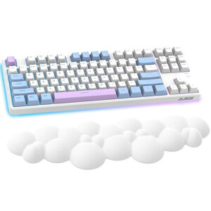 A.JAZZリストレスト雲型リストレスト白キーボードクッションパソコンクッション雲状手首クッション低反発PU材質疲労軽減柔らかい素材通気性肌に刺激なしアームレスト滑り止めベースメ…