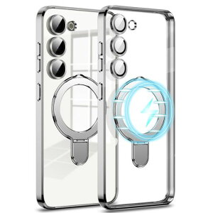 MuZiFSamsungGalaxyS25�p�P�[�X�����O�t��MagSafe�Ή��N���A���b�L���H�J�o�[�ԍڃz���_�[�Ή����@�\�����Y�ی씖�^�y�ʑϏՌ��\�������_�炩��TPU�A�C�t�H��S25�p���C�J�o�[