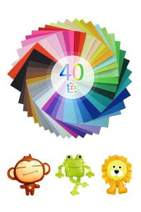 フェルトフェルト生地シート40枚15cm*15cm羊毛フェルトDIY手芸用材料不織布厚さ1mmクラフトハンドメイド手作り工芸品幼稚園の装飾フェルトカラフル