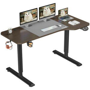 Dripex電動昇降デスク幅160cm奥行75cm簡単組立昇降デスクオフィスデスク昇降式スタンディングデスク安定感自動昇降機能静音立ち仕事机作業机テレワーク超広い天板操作簡単(160x75cmクルミ)