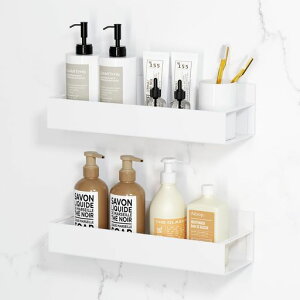 Bullthree浴室用ラックマグネットラックお風呂マグネットラックバスルームラックシャワーラック収納ラック吸着式壁掛け水切り穴あけ不要錆びにくい浴室とキッチンの収納ラック2段式