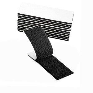 ALLVD両面テープ面ファスナー超強力防水耐熱家庭用工業用業務用車3x10cm15枚セット剥がせる粘着便利工具不要ブラック繰り返し使用幅広い用途に対応DIY用