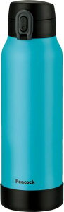 ピーコック魔法瓶工業(The-peacock)【スポーツドリンク対応】ピーコック水筒800mlワンタッチ保温保冷大容量底カバーお手入れ簡単シアンブルーAKE-R81AC