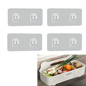 nalaina浴室ラックテープ(4枚セット)壁掛けラック用テープ強力粘着テープ裁断可壁掛けラック用テープ鉄棚固定風呂場洗面所防水貼り付け跡なし耐荷重10kg壁傷つけないトランスペアレント