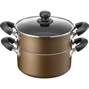 和平フレイズ二段蒸し器20cm蒸し料理シュウマイ鍋としても使える内面ふっ素汚れにくい直火・IHおおらか鍋RB-2509