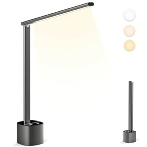 デスクライトLEDコードレスHapfish5000mAhスタンドライト電気スタンド卓上ライトおしゃれ【充電式・調光調色・目に優しい・回転可能】テーブルランプ間接照明勉強・読書・仕事に適してい…