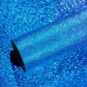 VEELIKEグリッターリメイクシートブルー壁紙シール剥がせる青色カッティングシート厚手キラキラ自粘着ウォールリフォームシート無地ふすま紙ウォールステッカー家具シートインテリア…