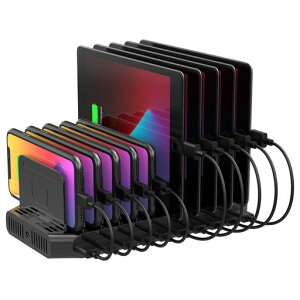 Unitek2024�d��USB�[�d�X�e�[�V����10�|�[�g���X�^���h�ő�12A60WPSE�F�؍�10�䓯���[�d1.5A/2.4A������Ή�Android/iPhone/iPad/kindle/�^�u���b�g/PSP�d�؂��