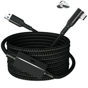 MEEKI�����N�P�[�u��Quet3/2/1/Pro/Pico4�A�N�Z�T���ƌ݊���������USB-A3.0&TypeC���ϋv�i�C�����P�[�u���Ȃ���V�ԃQ�[��PC/SteamVR�p��60W�����[�d�|�[�g�t��5Gbps�����f�[�^�]��