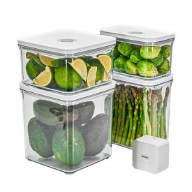 VAKUEN プレミアム真空保存容器&全自動食品シーラー機スターター セット 5点セット 真空パック機 バルブで便利開閉 BPAフリー 100%漏れ防止 非真空保存の容器よりも最大5倍長く食品を新鮮に…