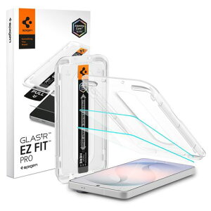 Spigen Galaxy S26 �����K���X�t�B���� 2���� 10H+ �d�x �\��t���L�b�g�t�� �w��h�~ �i�m�R�[�e�B���O ��U�h�~ �ی�t�B���� EZ Fit Pro AGL11091 (�N���X�^���E�N���A)