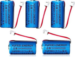 YUFEEI SH384552520 ��p �Z��p�΍Ќx�������p�d�r CR-2/3AZ 3V 1700MAH �p�i�\�j�b�N�Ή� �Z��΍Ќx��� �����p���`�E���d�r (5)