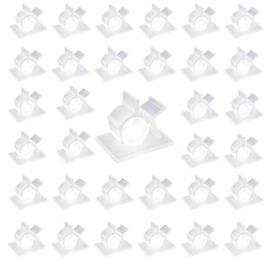 ケーブルクリップコードクリップコードフック4階段調整可能ケーブルクリップ18mmx13mmケーブルまとめコード収納結束固定接着ワイヤーコードケーブル自在に整理30個入りクリアbyVIAKY